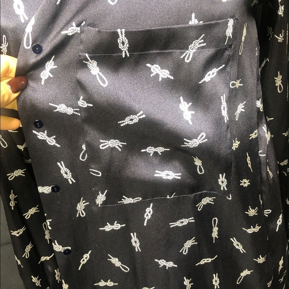 Zara Navy Shirt with White Rope Pattern - Picture 4 of 6